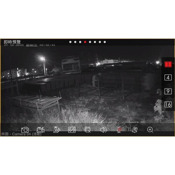 百萬畫素攝影機室外夜間(無燈光)畫質