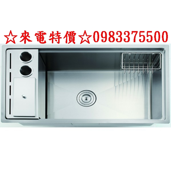 0983375500 台灣Lofn Rindr KSSX-8500R-A 2D不鏽鋼手工槽 防汗靜音 附置物籃掛籃餐具桶