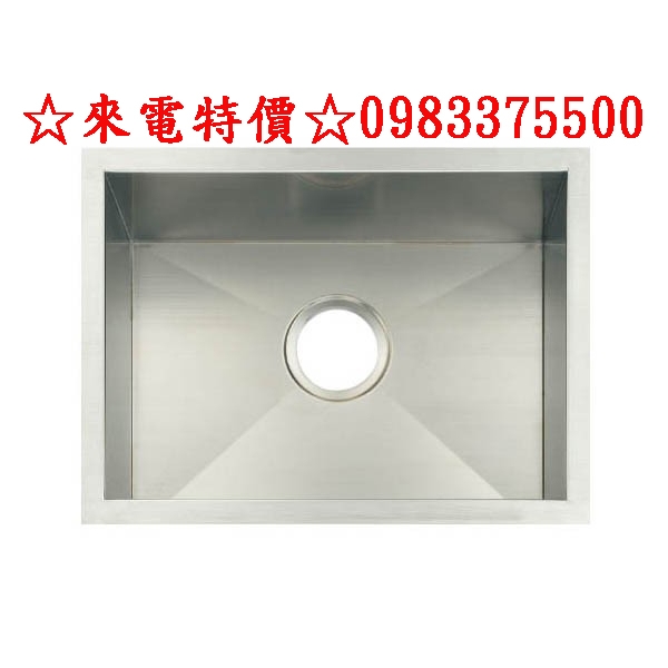 0983375500台灣LofnRindrKSSX-5080A直角方形不銹鋼水槽小水槽SUS304防汗靜音510*400