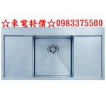 0983375500☆來電特價☆ELKAY美國不鏽鋼多功能大水槽+平台EC-21110厚度1.2吸音防汗1000*510-優雅居家生活館