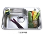 0983375500☆來電特價☆Colin台灣精品不銹鋼水槽KL-105L海灣型單槽(珍珠啞光)左大-大堤籠機能性水槽-優雅居家生活館