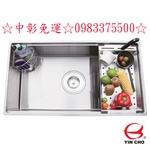 0983375500廚具水槽W-8547 2D歐式手工大單槽毛絲面Sink水槽 白海豚專業水槽品牌防蟑防臭不鏽鋼大提龍-優雅居家生活館