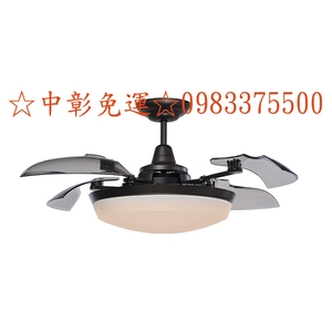 0983375500領航者 46吋DC直流伸縮吊扇+4段可調燈110V 附遙控器黑色F-424隱形吊扇-優雅居家生活館