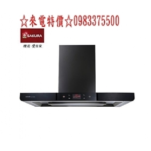 0983375500 櫻花牌抽油煙機 DR7796SXL 櫻花牌除油煙機 AI風控渦輪變頻 3D環吸 排油煙機 90CM-優雅居家生活館
