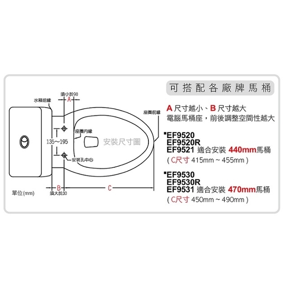 ALEX 電光 潔洗電腦馬桶座／免治馬桶座【加長型】 EF9531-電光企業股份有限公司