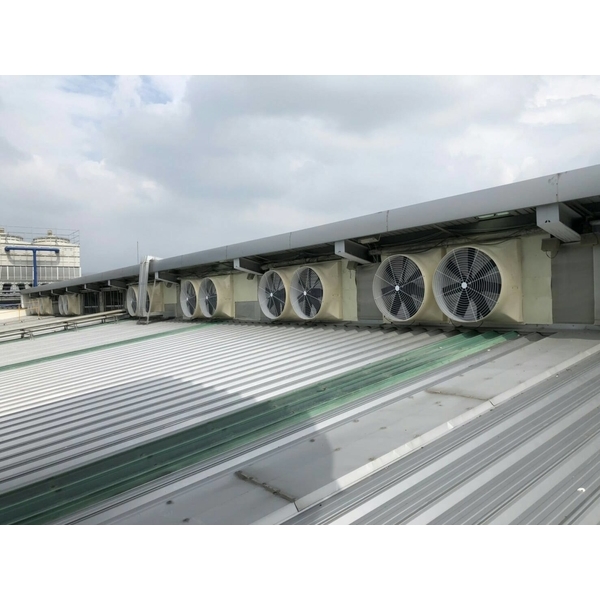電鍍工廠屋頂排風1-東悅通風設備有限公司