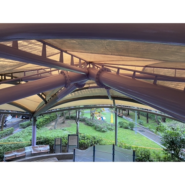 公園造型棚架鋼構噴塗