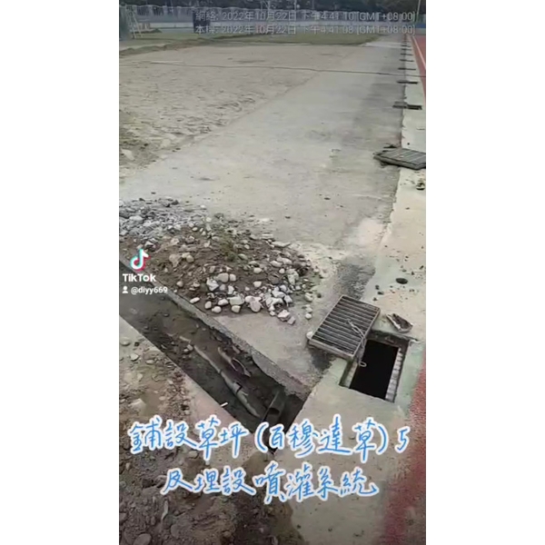 鋪設草坪(百慕達草)5及埋設噴灌系統 鋪設草坪(百慕達草)5及埋設噴灌系統