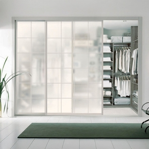 更衣室鋁框玻璃推拉門-錦宥興業有限公司