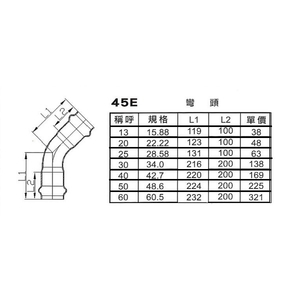 45E彎頭-星灃水電管件企業股份有限公司