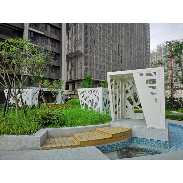 幸福莊園社區-中庭水池造景