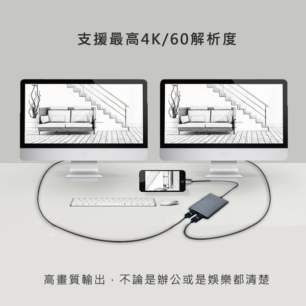 USB Type-C to 2HDMI分配器-日煜國際科技有限公司