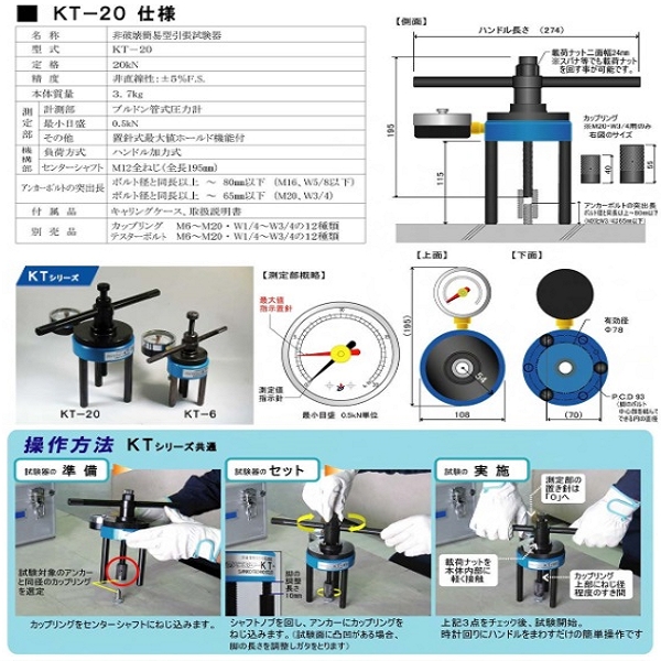 拉拔試驗機テクノテスターKT-20產品- 三幸商事顧問股份有限公司