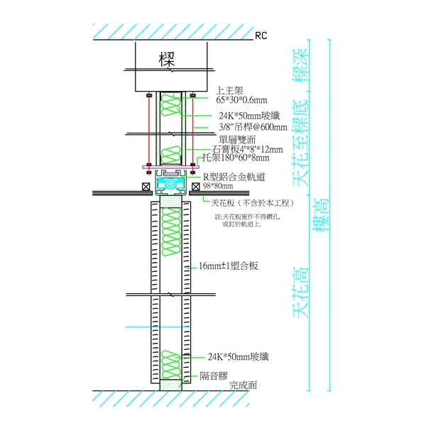 活動隔屏施工-示意圖-強盛家室內裝修有限公司