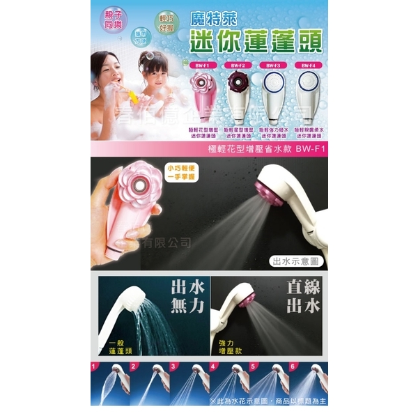 極輕花型增壓迷你蓮蓬頭
