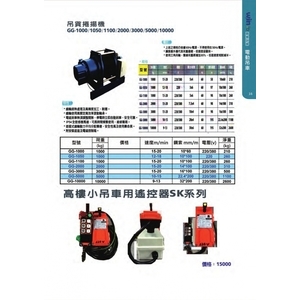 基業牌 大型吊貨捲揚機 與 小金剛無線遙控-盈新五金開發有限公司