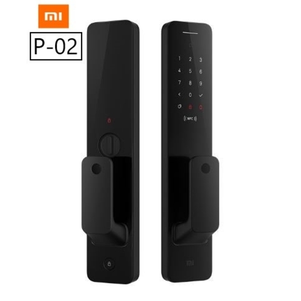 小米【推拉式P02】 智能指纹電子鎖小米系列家用防盜密碼智能電子門鎖安裝（全台皆可安裝）-秉佑企業社