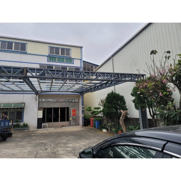超大座玻璃採光罩骨架安裝 6張-佳德金屬企業社