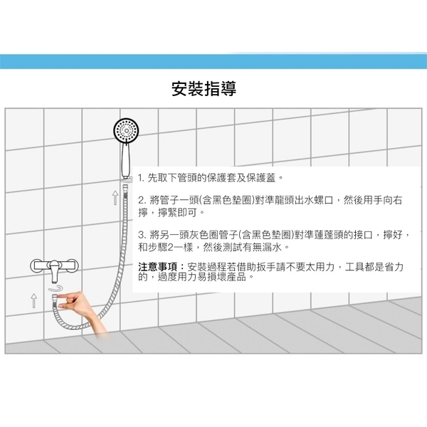 Hennessy&Hinchliffe FJP01軟管（白色）PVC軟管，1.5米-楓節有限公司