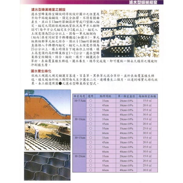 濾水型蜂巢格式鋪設-瑞塍實業有限公司