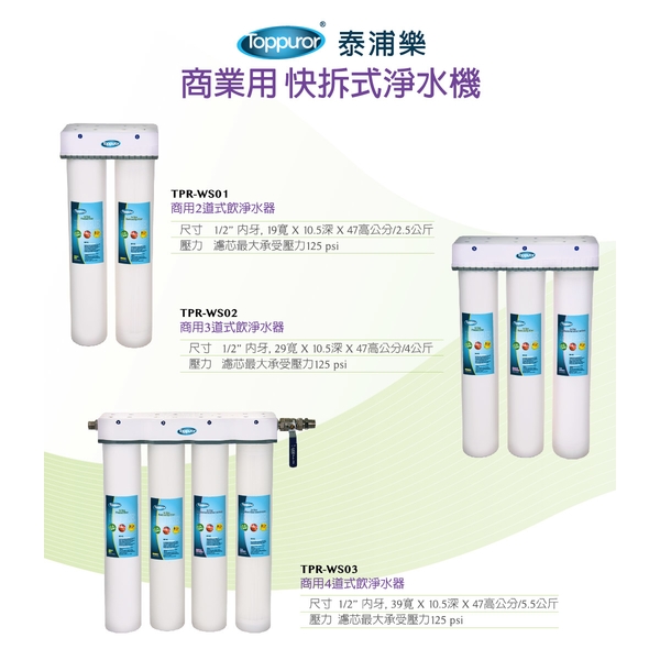 泰浦樂 2道式商業用快拆飲淨水機 TPR-WS01-泰浦樂國際有限公司