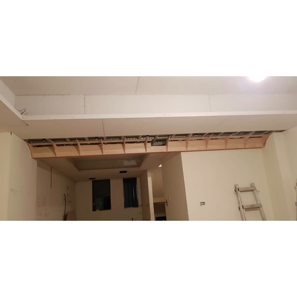 暗架天花板+木作結合-鵬程輕鋼架企業社