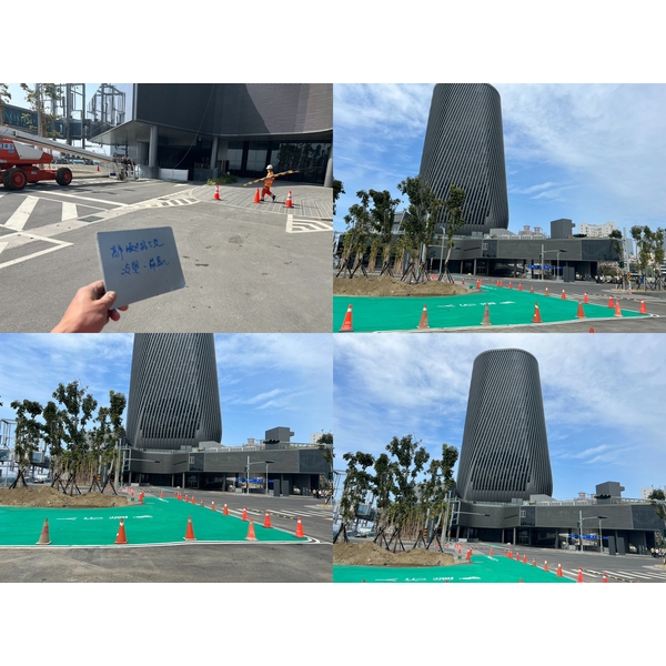 人行道－冷塑型彩色止滑道路塗料-綠底-新晟化工原料企業有限公司