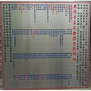 廟宇捐獻牌-常勝銘版實業社