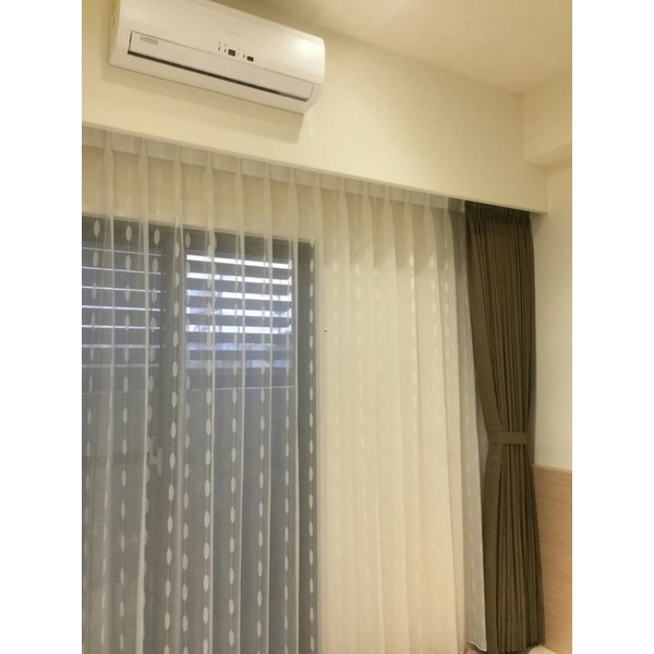 雙層式三折景一布一紗-忠允窗簾企業社