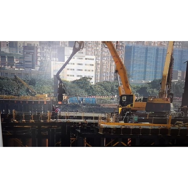 淡江大橋-鋼板樁圍堰、安全支撐、施工構台、施工便橋