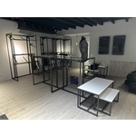 CI-A-A04~CI-A-A09、CI-0026 T型展示架；高桌；低桌；中島展示架；懸吊架；高架；客製化鐵件-棨專工業有限公司