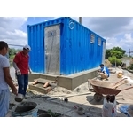 新建貨櫃屋廁所砌磚階梯及粉光施工 - 張驊室內裝修工程有限公司