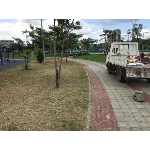 松竹捷運旁.南興路(南興公園)人行步道磚.重鋪整修-承蓁工程行