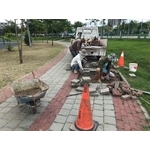 松竹捷運旁.南興路(南興公園)人行步道磚...