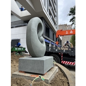 意象石雕-意象太極景觀雕塑-立鼎石雕