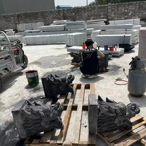 景觀石雕-噴水龍首-仿古作工-立鼎石雕