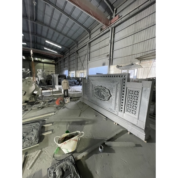 現代建築石雕-公司工廠門面招牌圍籬-立鼎石雕
