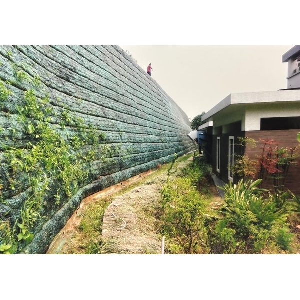 回包式加勁擋土牆-桃園長安路工地-擴疆實業有限公司