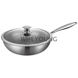 蜂巢不銹鋼炒鍋32cm FR-7204-惠暘企業有限公司