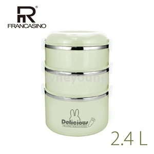 弗南希諾 兔寶三層隔熱密封餐盒 2400ml FR-1761-惠暘企業有限公司