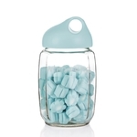 甜心玻璃儲物罐(藍)800ml HM-3579-惠暘企業有限公司