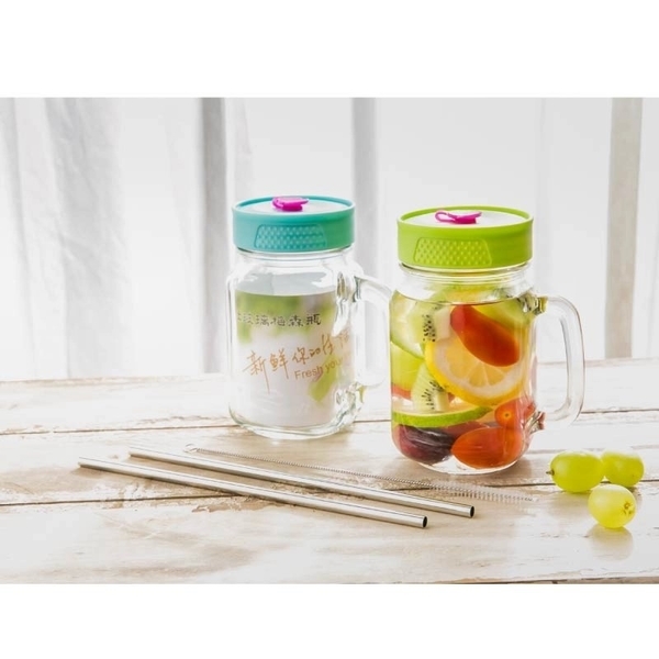 家魔仕 玻璃梅森瓶二入組 470ml*2 HM-3557-惠暘企業有限公司