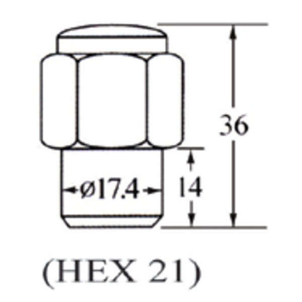 車輪螺帽Short Shank (1pc)