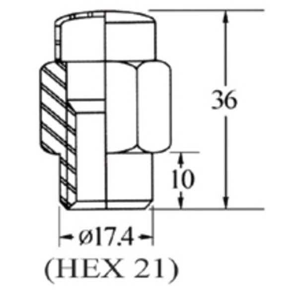 車輪螺帽Short Shank (2pcs)