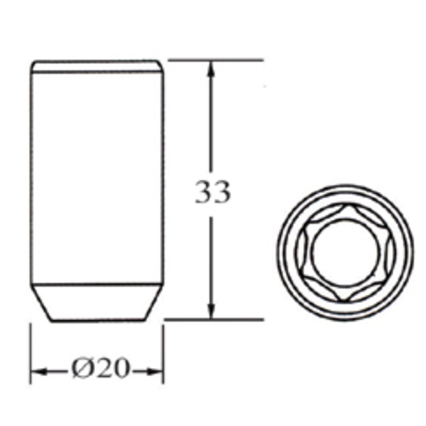 車輪螺帽Inner Hex Wheel Nut