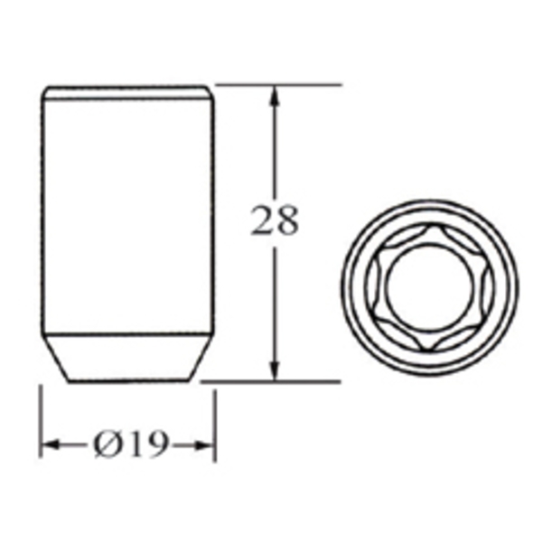 車輪螺帽Inner Hex Wheel Nut