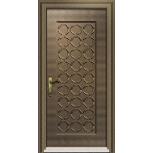 05-318K-圓盤烤漆壓花門-鈺鴻金屬工業有限公司