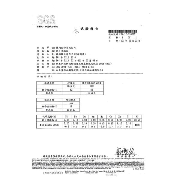 試驗報告