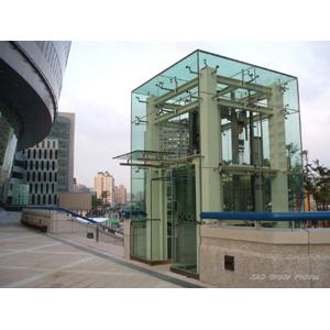 970620漢神巨蛋結構玻璃電梯-高集金屬股份有限公司