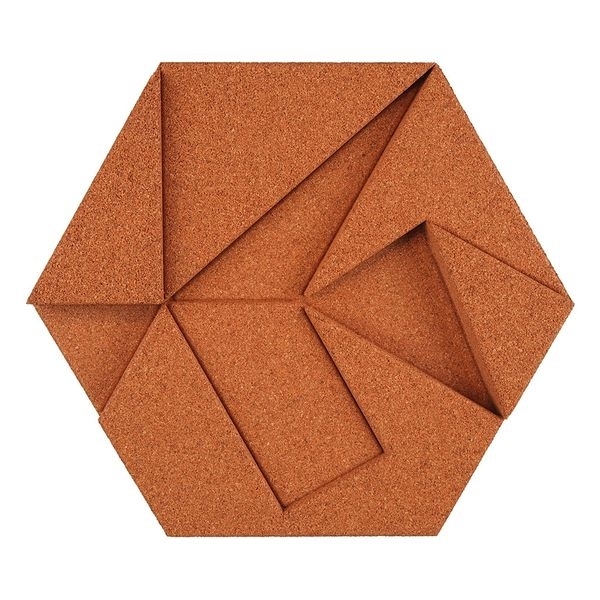 Hexagon有機軟木塊-Copper